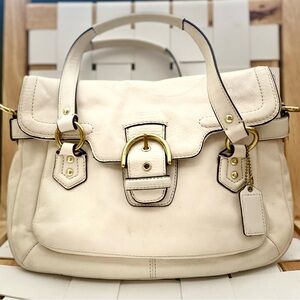 Coach Campbell bag in cream leather $398